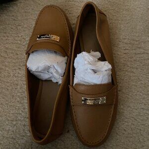 COACH Fredrica Pebble Grain Leather Loafers - Ginger